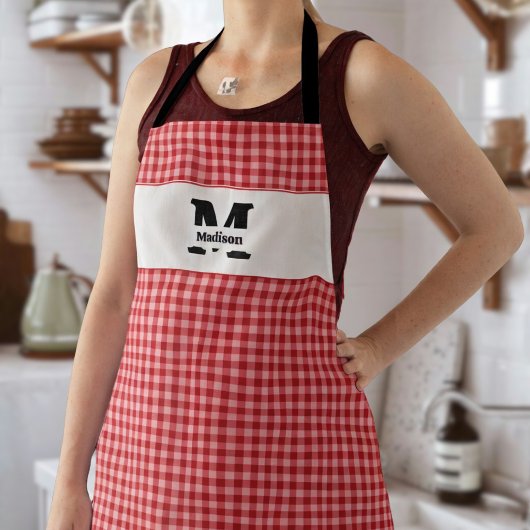 Monogram Ginghan Schürze