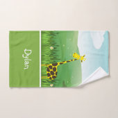 Monogram Giraffe Zoo Animal Baby Towel Set (Handtuch)