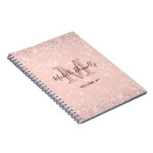 Monogram Girl Chic Pink Notebook Notizblock (Rechte Seite)