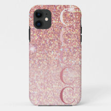 Monogram Girl Rose Gold Glitzer