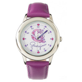 Monogram Girls G doodle Herzkunst Uhr
