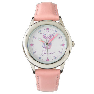 Monogram Girls J doodle art Jenna name watch Armbanduhr