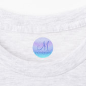 Monogram Girly Glitzer Chic Modern Name Iron Etiketten (Befestigt)