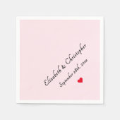 Monogram Girly Pink Color Wedelparty Cocktail Serviette (Vorderseite)