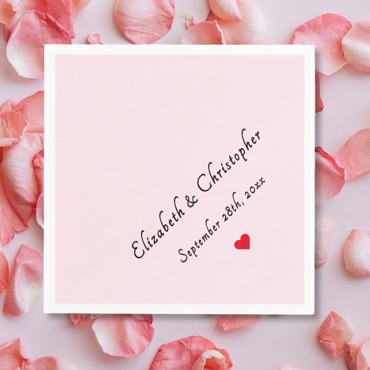 Monogram Girly Pink Color Wedelparty Cocktail Serviette