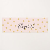 Monogram Girly Pink Yogamatte (Vorderseite (Horizontal))