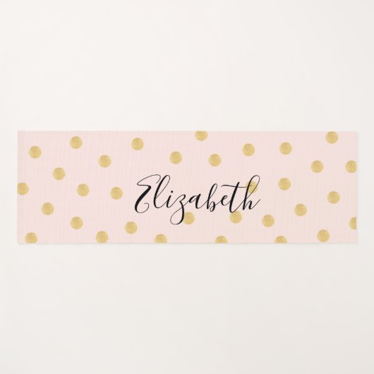 Monogram Girly Pink Yogamatte (Vorderseite (Horizontal))