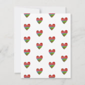 Monogram Girly Script Einfache Herz-Note-Karte Mitteilungskarte (Rückseite)