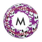 Monogram Girly Skullz Baseball (Vorderseite Links)