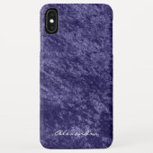 Monogram Girly Violet Lila Velvet Imitat Stoff Case-Mate iPhone Hülle (Rückseite)