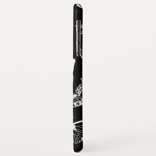 Monogram GL BW Butterfliegen Case-Mate iPhone Hülle (Hinten/Links)