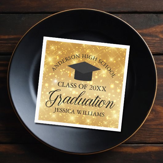 Monogram-Glam der Goldsparkle-benutzerdefinierten Serviette