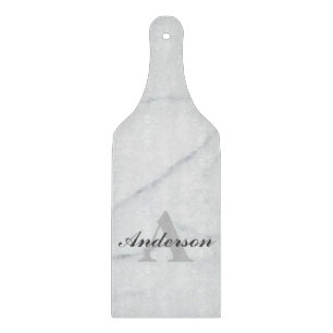 Monogram Glas Chopping Paddle - Grauer Marmor Schneidebrett