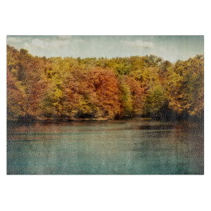 Monogram Glas Cutting Board of the Lake Forest Tre Schneidebrett