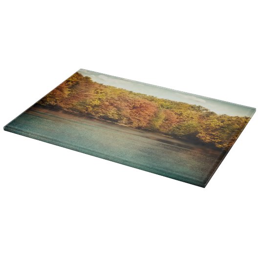 Monogram Glas Cutting Board of the Lake Forest Tre Schneidebrett (Ecke)