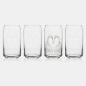 Monogram Glassware Set Trinkbehälter Dosenglas (Hinten)
