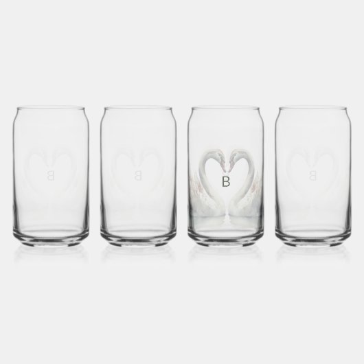 Monogram Glassware Set Trinkbehälter Dosenglas (Hinten)