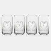 Monogram Glassware Set Trinkbehälter Dosenglas (Vorderseite)