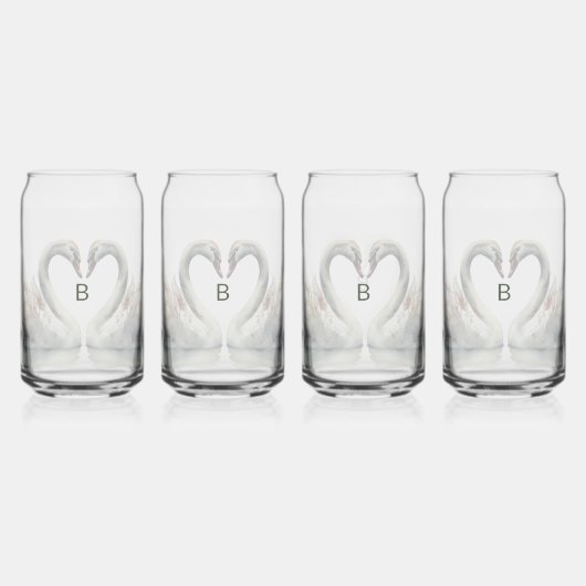 Monogram Glassware Set Trinkbehälter Dosenglas (Vorderseite)