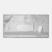 Monogram, glatter Marmor, neutraler Grau, ID672 Schreibtischunterlage (Tastatur & Maus)