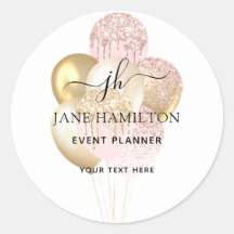 Monogram Glitzer Balloons