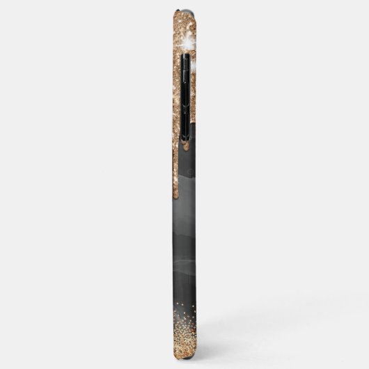 Monogram Glitzer für Gold Dripping Case-Mate iPhone Hülle (Hinten/Links)