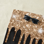 Monogram Glitzer für Gold Dripping Strandtuch (Beispiel)