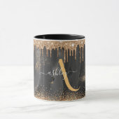 Monogram Glitzer für Gold Dripping Tasse (Zentrum)