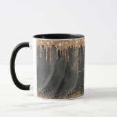 Monogram Glitzer für Gold Dripping Tasse (Links)