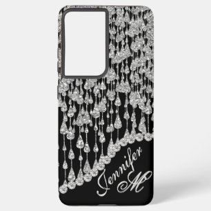 Monogram Glitzer Icicles Glam Samsung Galaxy Hülle