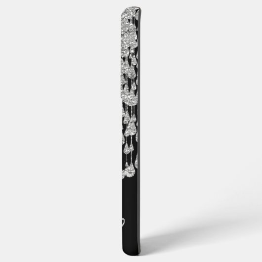 Monogram Glitzer Icicles Glam Samsung Galaxy Hülle (Rückseite (Horizontal))