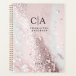 Monogram Glitzer Planner Planer<br><div class="desc">Glitzer,  Monogram kundenspezifischer Planer. Editieren Sie Ihr Produkt in wenigen Minuten. Sie können Schriftart/Größe/Farbe und Position mit "weiter personalisieren" ändern.</div>