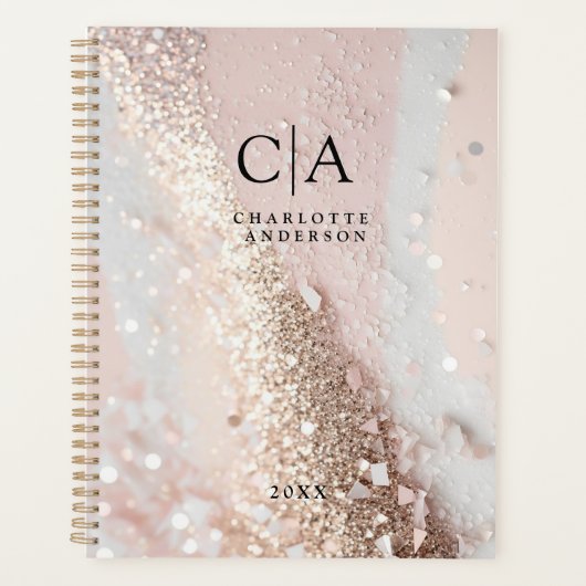 Monogram Glitzer Planner Planer (Vorderseite)