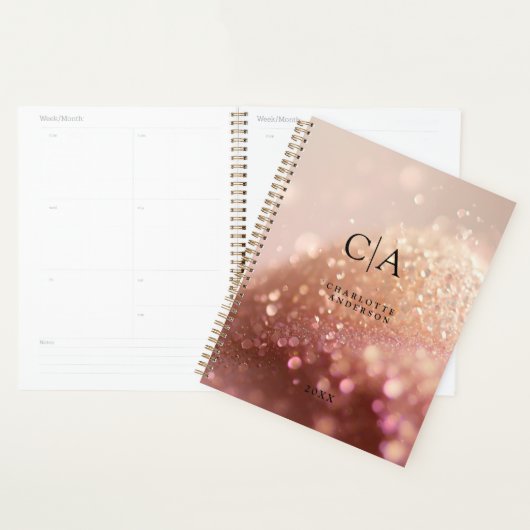 Monogram Glitzer Planner Planer (Anzeige)