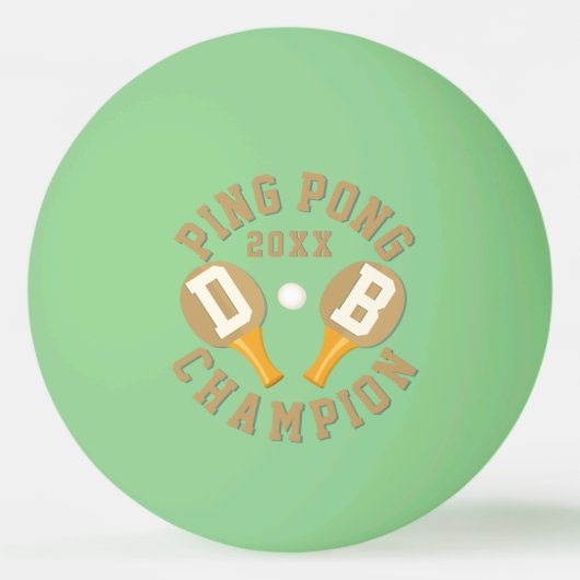 Monogram Glow im Dunklen Champion Ping Pong Ball Tischtennisball (Vorderseite)