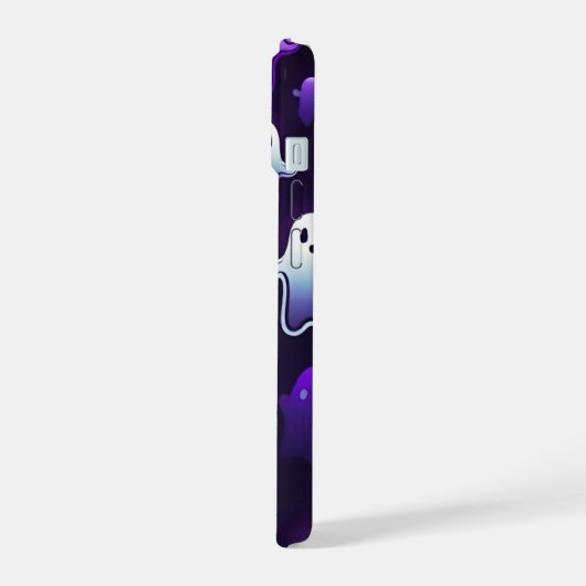 Monogram Glows in der Nacht iPhone 15 Hülle (Linke Seite)