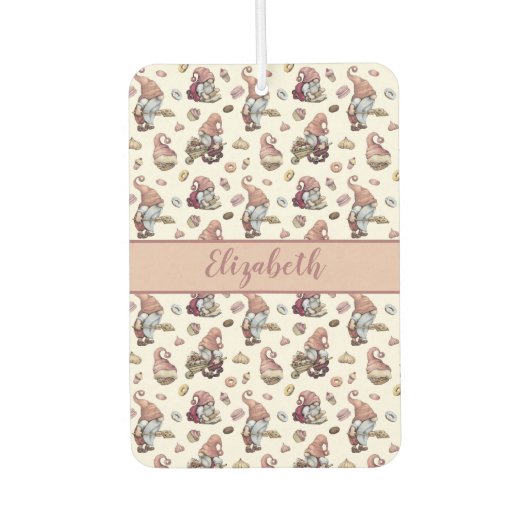 Monogram Gnomes Backkuchen Donuts Autolufterfrischer (Vorderseite)