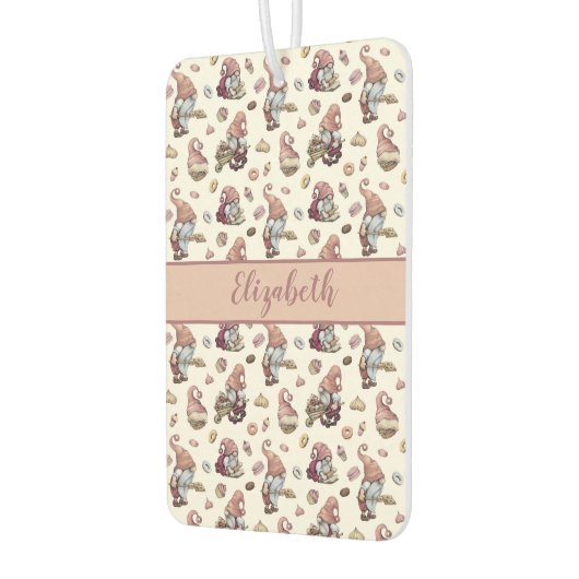 Monogram Gnomes Backkuchen Donuts Autolufterfrischer (Links)