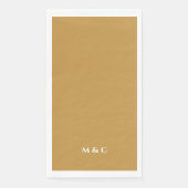 Monogram Gold 50th Wedding Anniversary Party Serviette (Vorderseite)