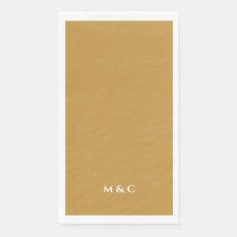 Monogram Gold 50th Wedding Anniversary Party Serviette