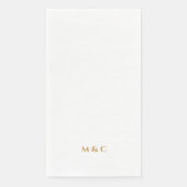 Monogram Gold 50th Wedding Anniversary Party Serviette (Vorderseite)