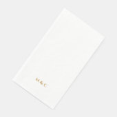 Monogram Gold 50th Wedding Anniversary Party Serviette (Ecke)