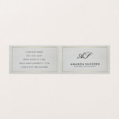 Monogram Gold Border Imitats Leather Business Card Visitenkarten (Außenseite Aufgefaltet)