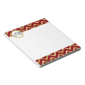 Monogram gold burgundwhite beruflich notizblock (angewinkelt)