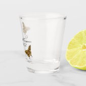 Monogram Gold Butterfly-Gastgeschenke Hochzeiten Schnapsglas (Rechts)