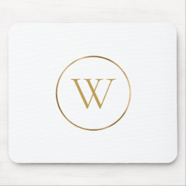 Monogram Gold Chic Trendweiß Mousepad