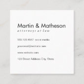 Monogram Gold Doppelring Quadratische Visitenkarte (Rückseite)