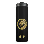 Monogram Gold Dragon- Thermosbecher (Vorderseite)