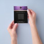 Monogram Gold Erstlogos Modern Black & Lila Flyer (Gruppe)