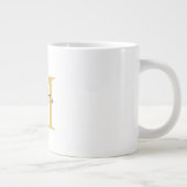 Monogram Gold Farbe Ihr Name Sondergeschenk Gelieb Jumbo-Tasse (Rechts)